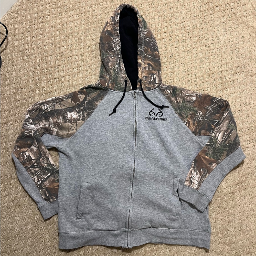 Realtree Camo and Gray Hoodie